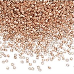 Seed beads, Delica 11/0, mat galvaniseret kobber, 7,5 gram. DB1155V